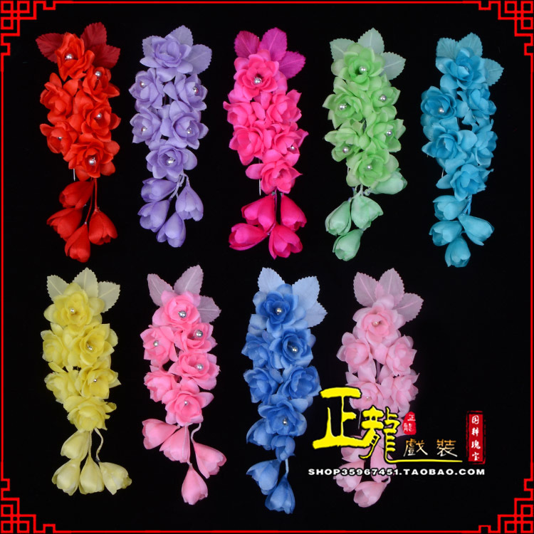 秦皇岛鬓花头饰小花头花 真丝绢花