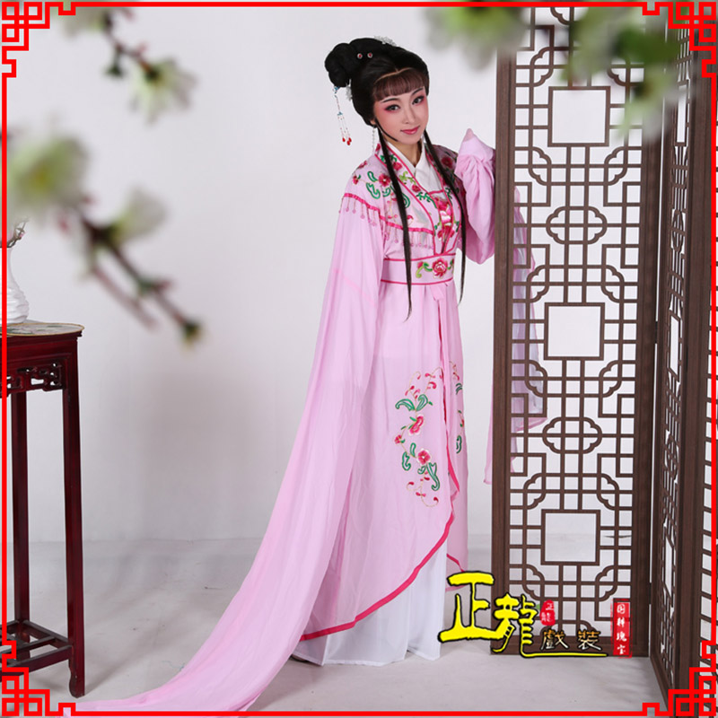 秦皇岛花旦黄梅戏服古装戏服水袖戏剧假云肩长披